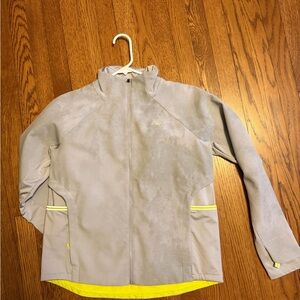 New Balance Gray and Yellow Running Jacket